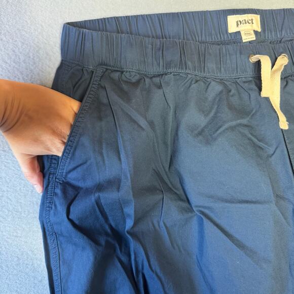 Pact Women's Plus Size Daily Twill Crop Pant Organic Cotton Stretch Navy - XXXL - Picture 5 of 10